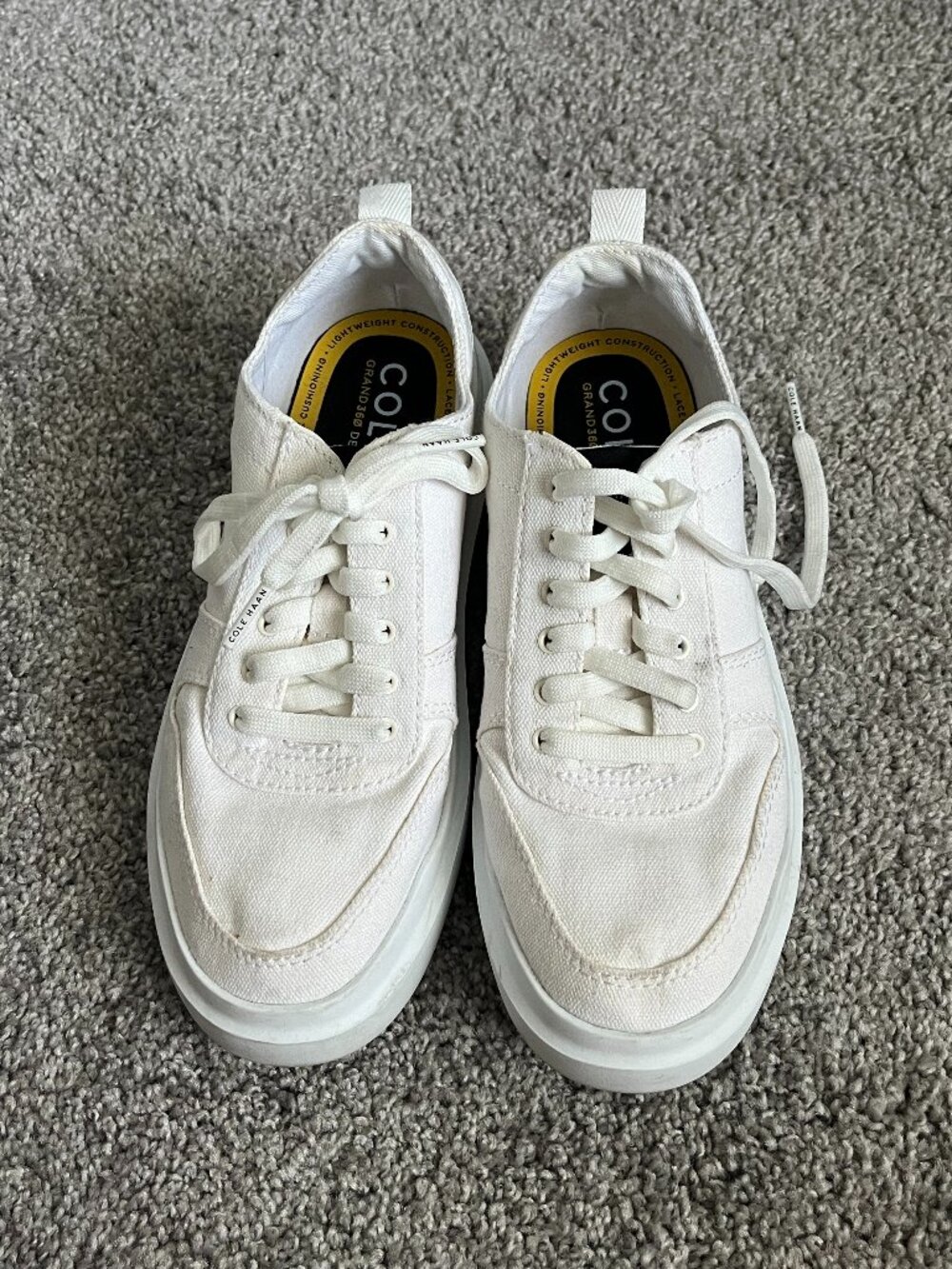 Cole Haan white Grandpro Rally Canvas Court sneakers women size 5.5B minimalist